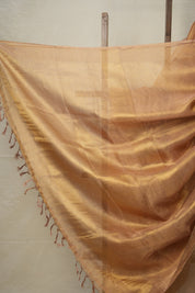 Golden Pink Tissue Tussar Silk Saree - SRGPTTSS586