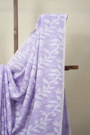 Lilac Cotton Jamdani Saree - SRLCJS156