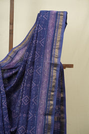 Violet HBP Cotton Silk Saree With Maheshwari Border - SRVCSS1686