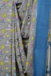 Tinted Blue HBP Signature Cotton Saree - SRTBSCS003
