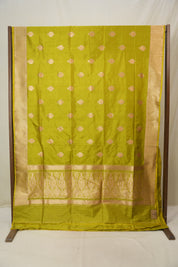 Lime Green Banarasi Silk Saree - SRLGBSS879