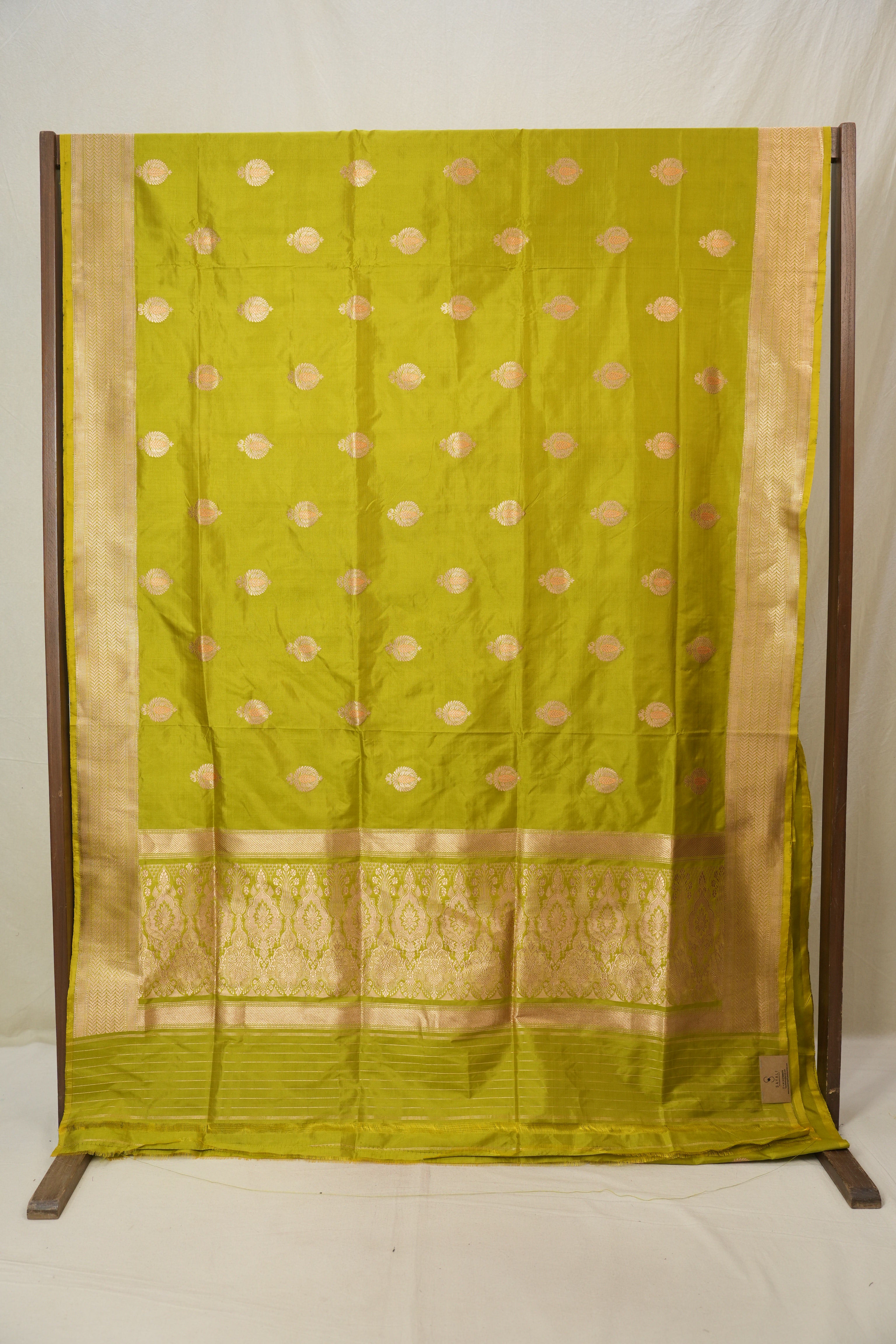 Lime Green Banarasi Silk Saree - SRLGBSS879
