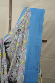 Tinted Blue HBP Signature Cotton Saree - SRTBSCS003