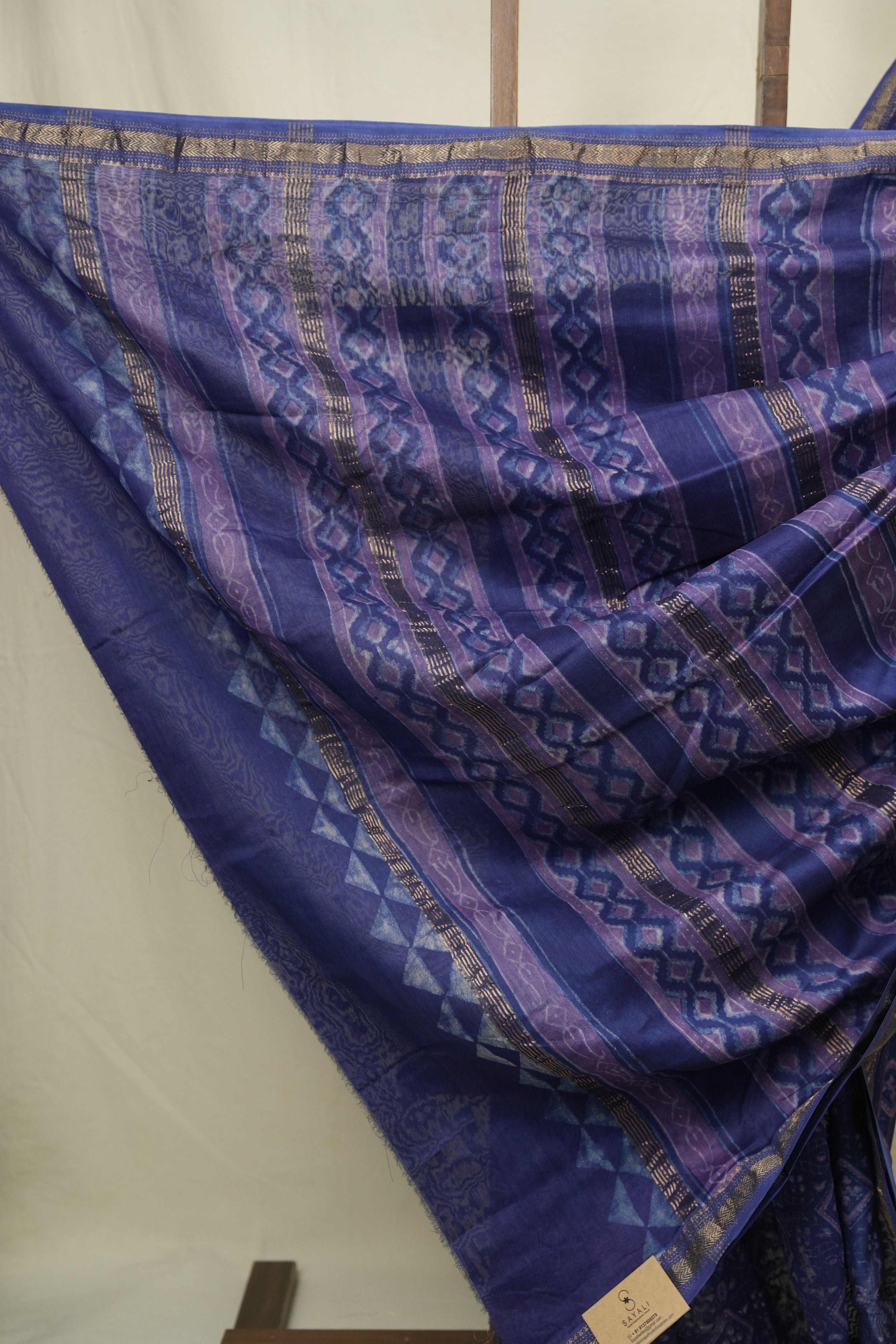 Violet HBP Cotton Silk Saree With Maheshwari Border - SRVCSS1686