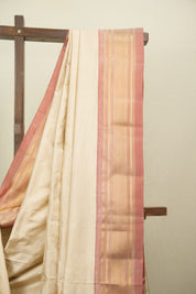 Cream Silk Paithani Saree -SRCSPS821