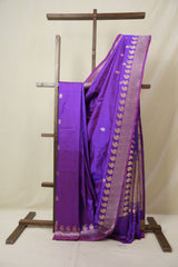 Purple Banarasi Silk Saree - SRPBSS888