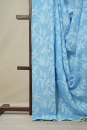 Sea Blue Cotton Jamdani Saree - SRSBCJS157