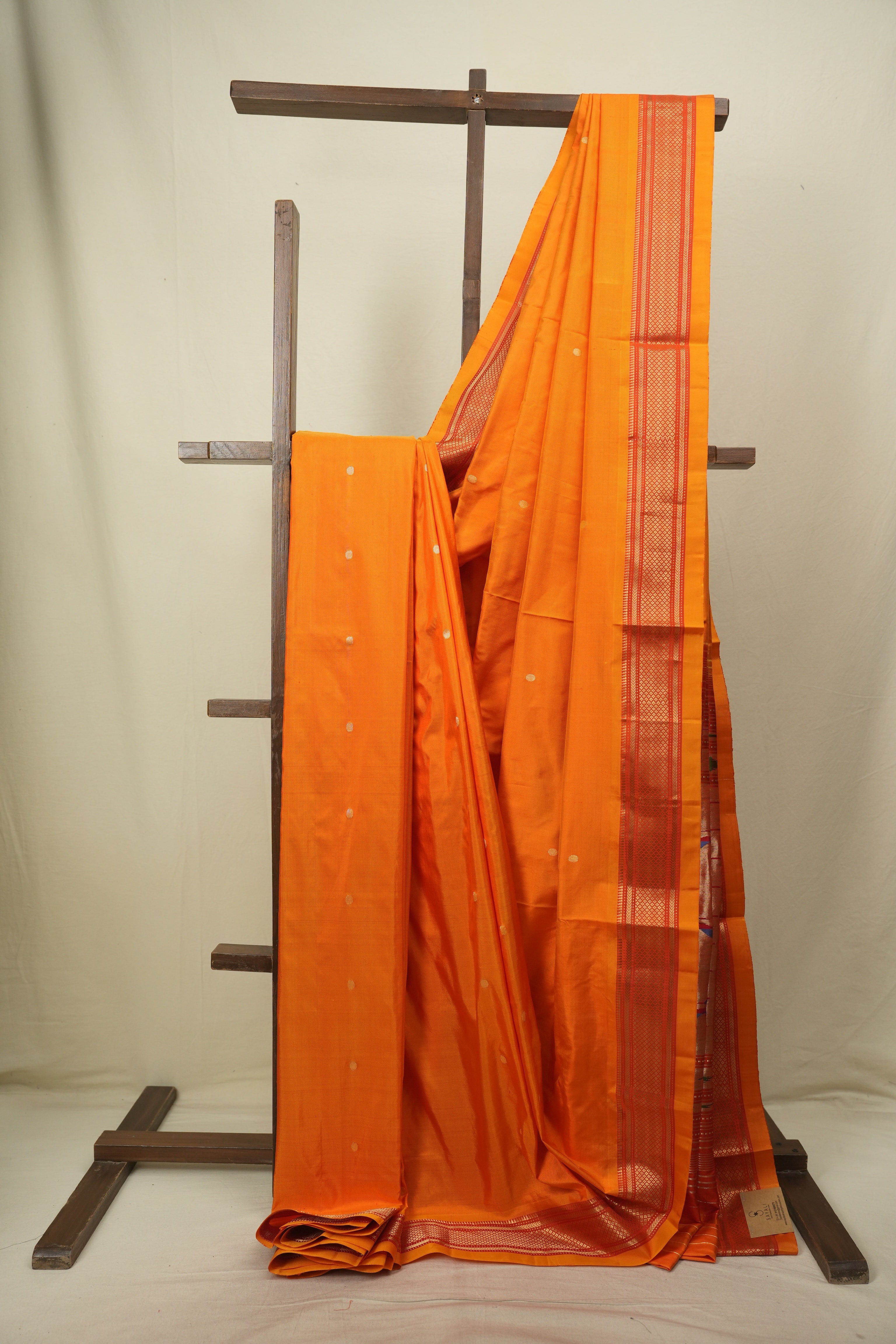 Orange Silk Paithani Saree - SROSPS820