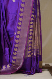 Purple Banarasi Silk Saree - SRPBSS888