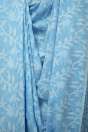Sea Blue Cotton Jamdani Saree - SRSBCJS157