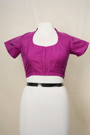 Magenta Soft Silk Blouse - SRMSSB03