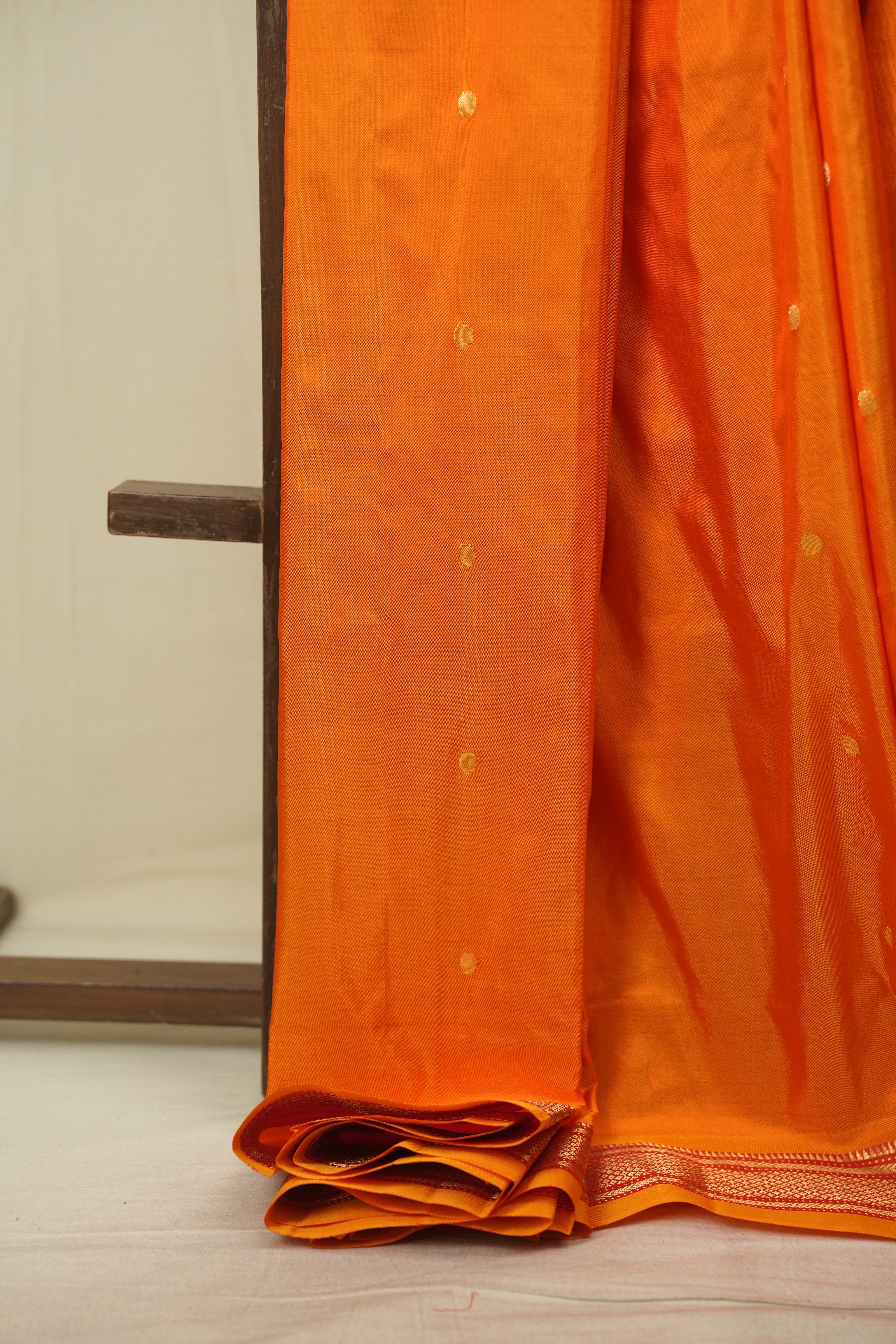 Orange Silk Paithani Saree - SROSPS820