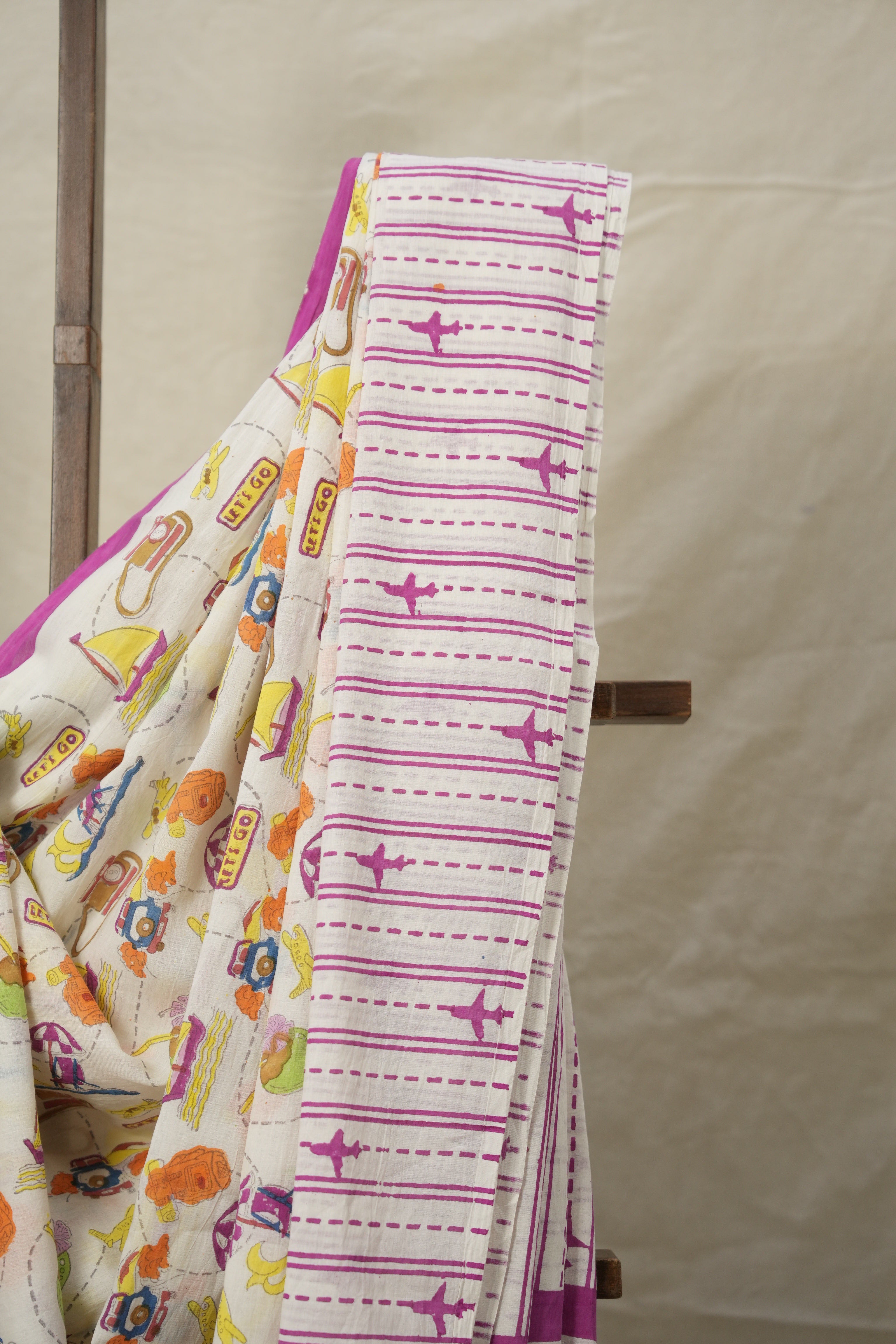 White HBP Signature Cotton Saree - SRWSCS002