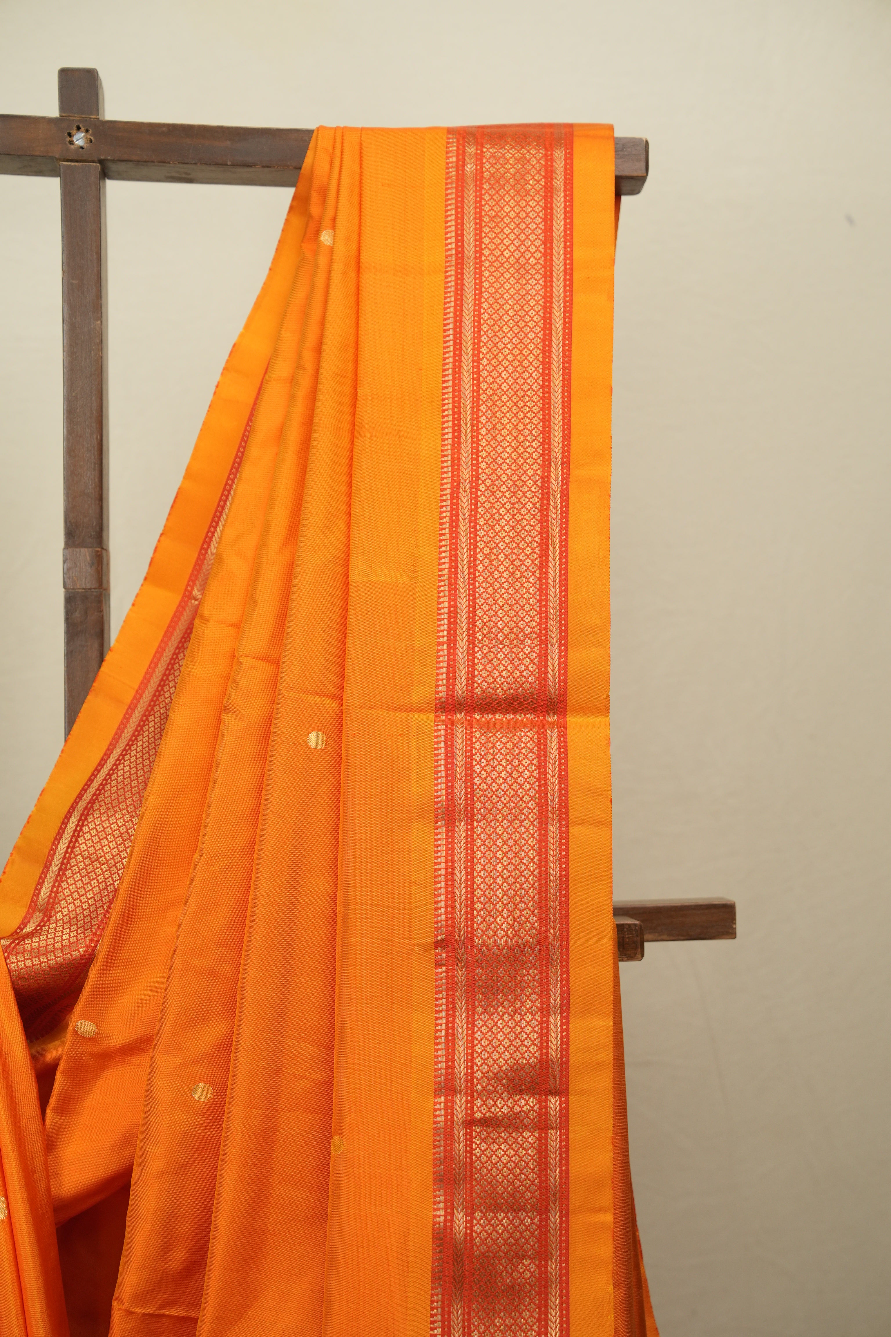 Orange Silk Paithani Saree - SROSPS820
