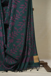 Green Cotton Jamdani Saree - SRGCJS158