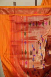 Orange Silk Paithani Saree - SROSPS820
