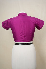 Magenta Soft Silk Blouse - SRMSSB03