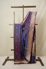 Two Tone Blue Banarasi Silk Saree - SRTTBSS887