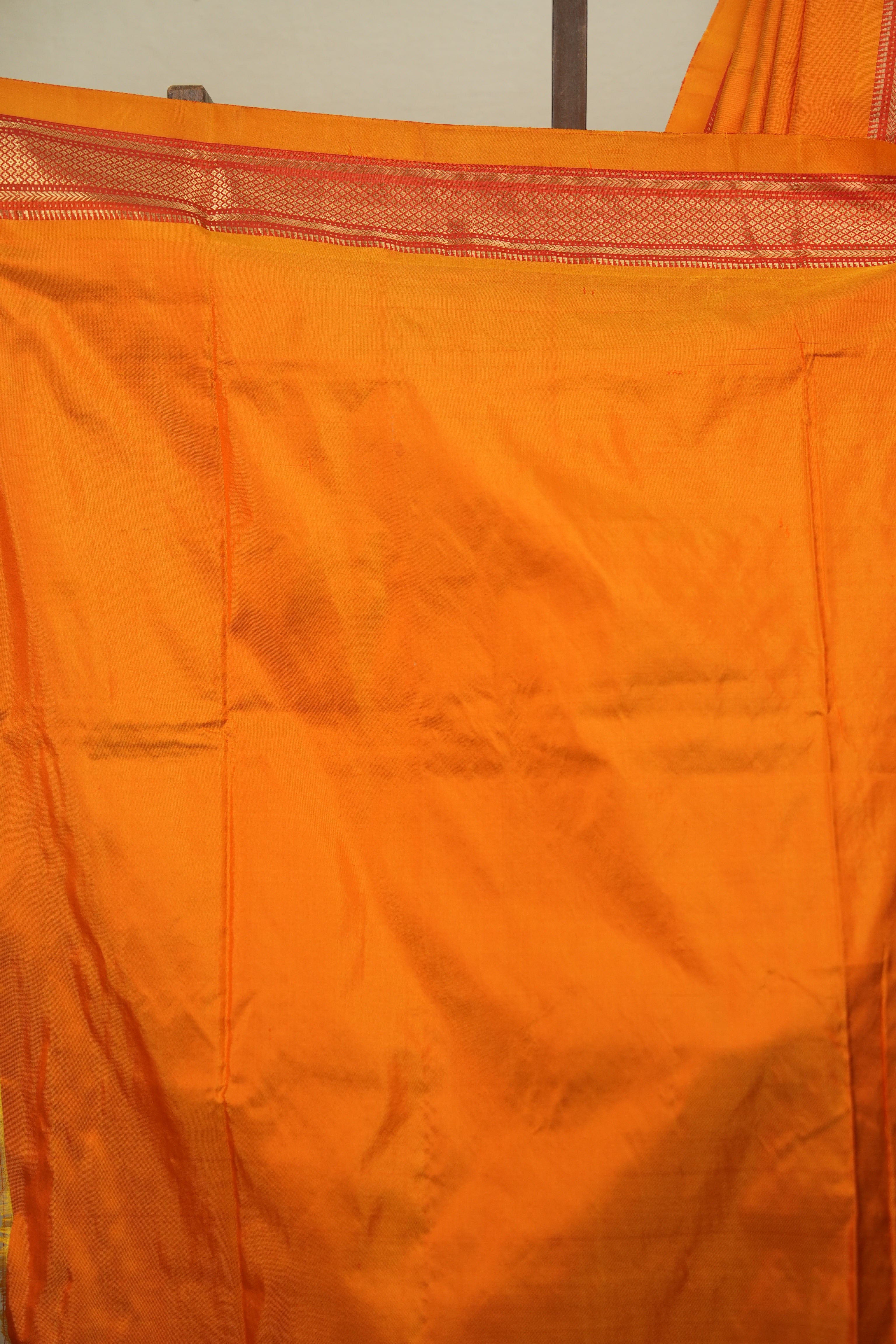 Orange Silk Paithani Saree - SROSPS820