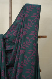 Green Cotton Jamdani Saree - SRGCJS158