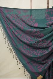 Green Cotton Jamdani Saree - SRGCJS158