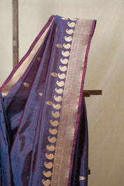 Two Tone Blue Banarasi Silk Saree - SRTTBSS887