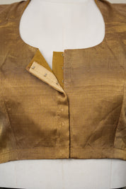 Dark Gold Tissue Silk Plain Blouse - SRDGTSB1
