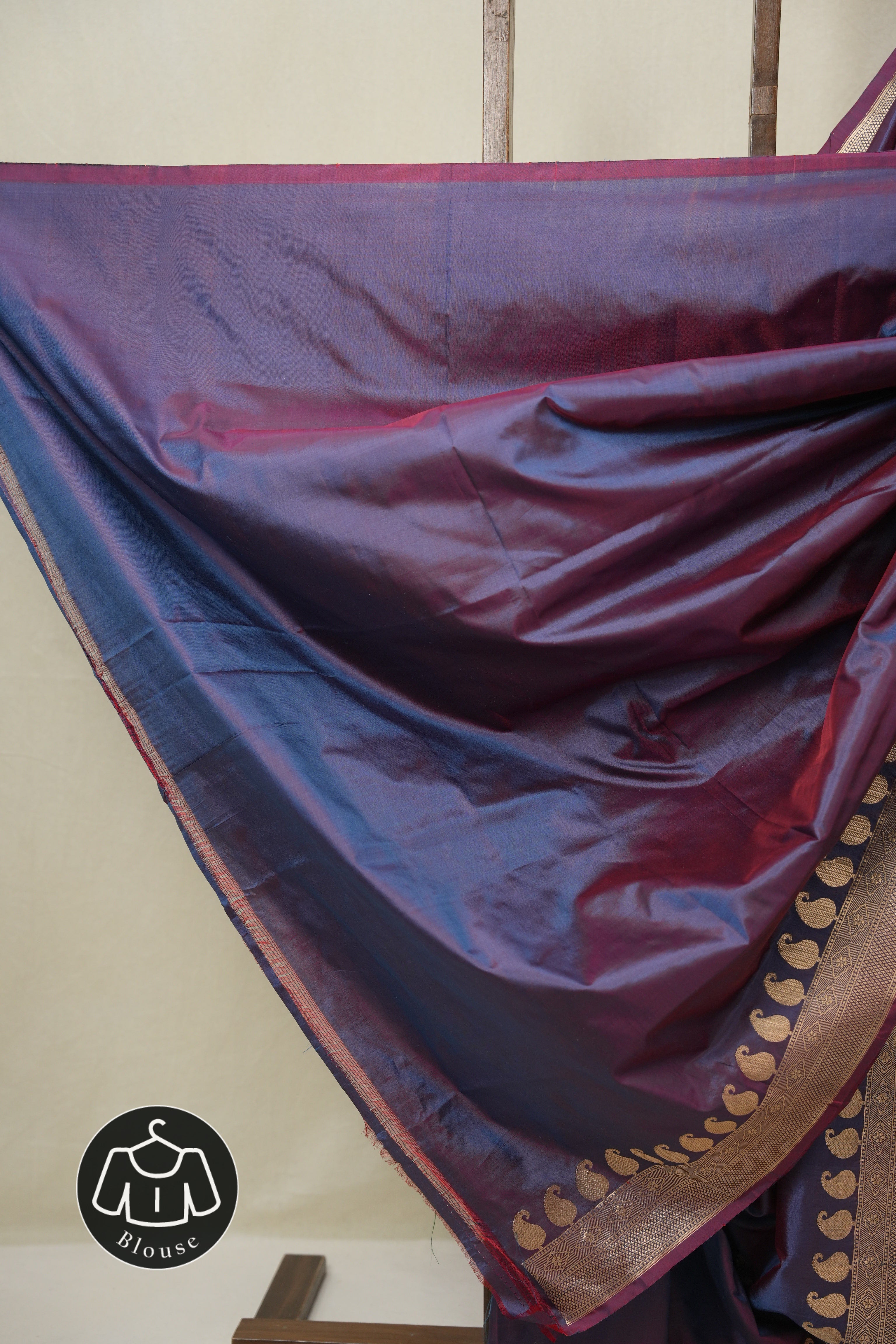 Two Tone Blue Banarasi Silk Saree - SRTTBSS887