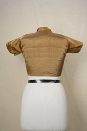 Dark Gold Tissue Silk Plain Blouse - SRDGTSB1