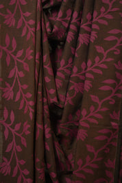 Brown Cotton Jamdani Saree - SRBCJS151