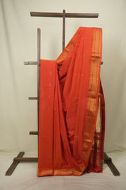 Dual Tone Orange Cotton Paithani Saree - SRDTOCPS835