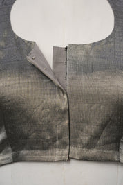 Dark Grey Tissue Silk Plain Blouse - SRDGTSB3