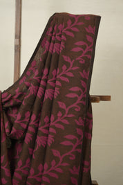 Brown Cotton Jamdani Saree - SRBCJS151
