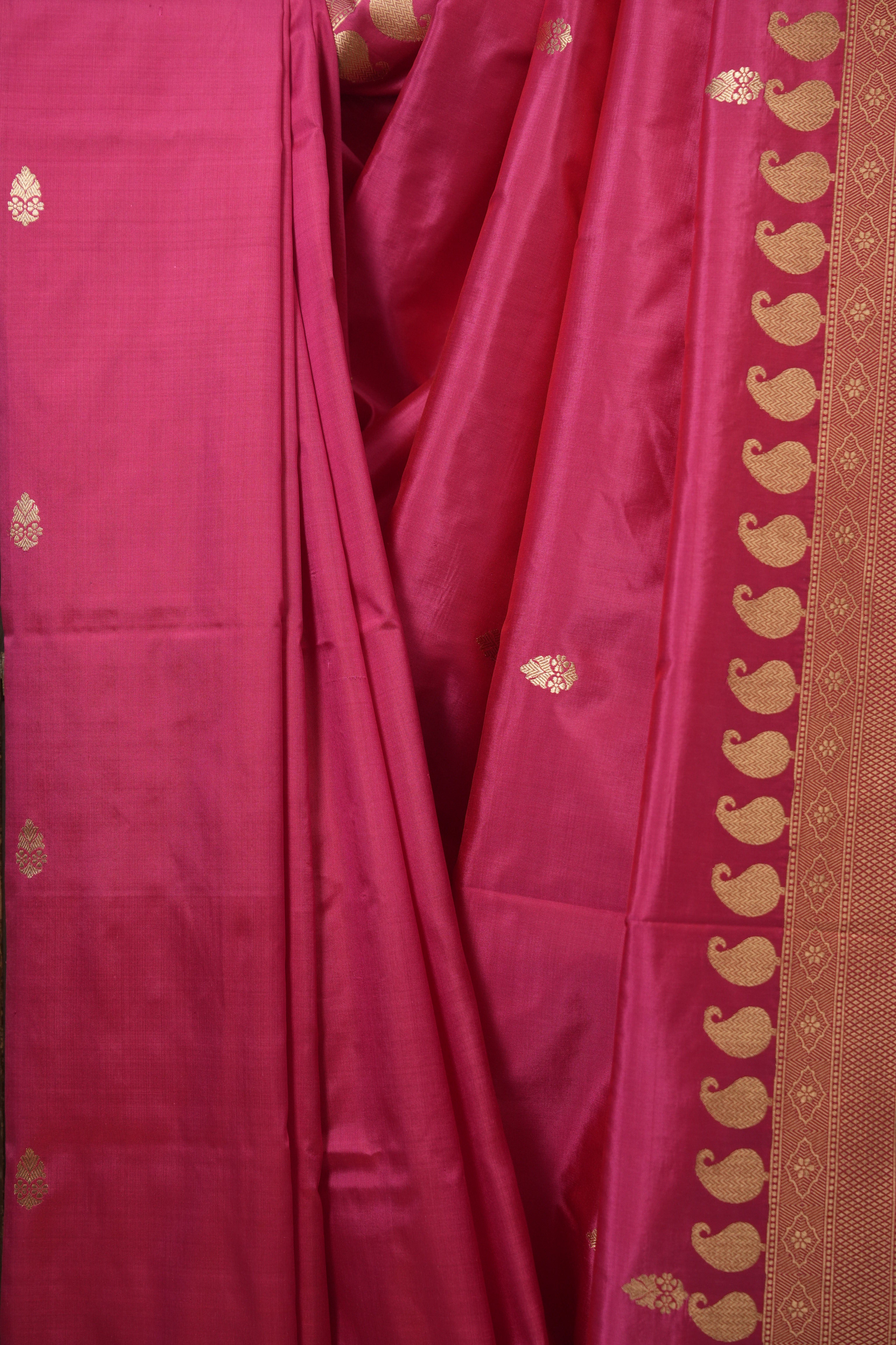 Peach Pink Banarasi Silk Saree - SRPPBSS903