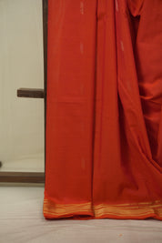 Dual Tone Orange Cotton Paithani Saree - SRDTOCPS835