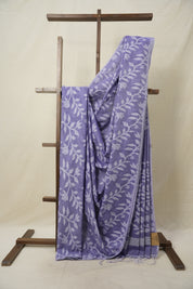Lavender Cotton Jamdani Saree - SRLCJS152