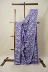 Lavender Cotton Jamdani Saree - SRLCJS152