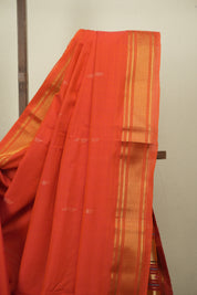 Dual Tone Orange Cotton Paithani Saree - SRDTOCPS835