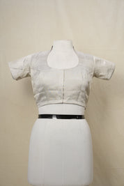 Silver Tissue Silk Plain Blouse - SRSTSB4