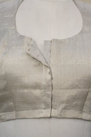 Silver Tissue Silk Plain Blouse - SRSTSB4