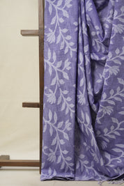 Lavender Cotton Jamdani Saree - SRLCJS152