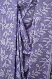 Lavender Cotton Jamdani Saree - SRLCJS152