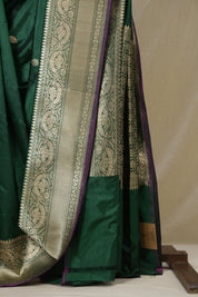 Green Banarasi Silk Saree - SRGBSS901