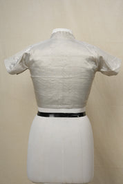 Silver Tissue Silk Plain Blouse - SRSTSB4