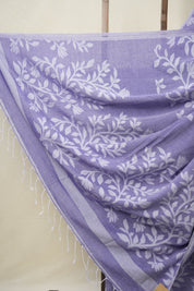 Lavender Cotton Jamdani Saree - SRLCJS152