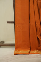 Tan Orange Cotton Paithani Saree - SRTOCPS843