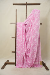 Pink Cotton Jamdani Saree - SRPCJS153