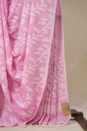 Pink Cotton Jamdani Saree - SRPCJS153