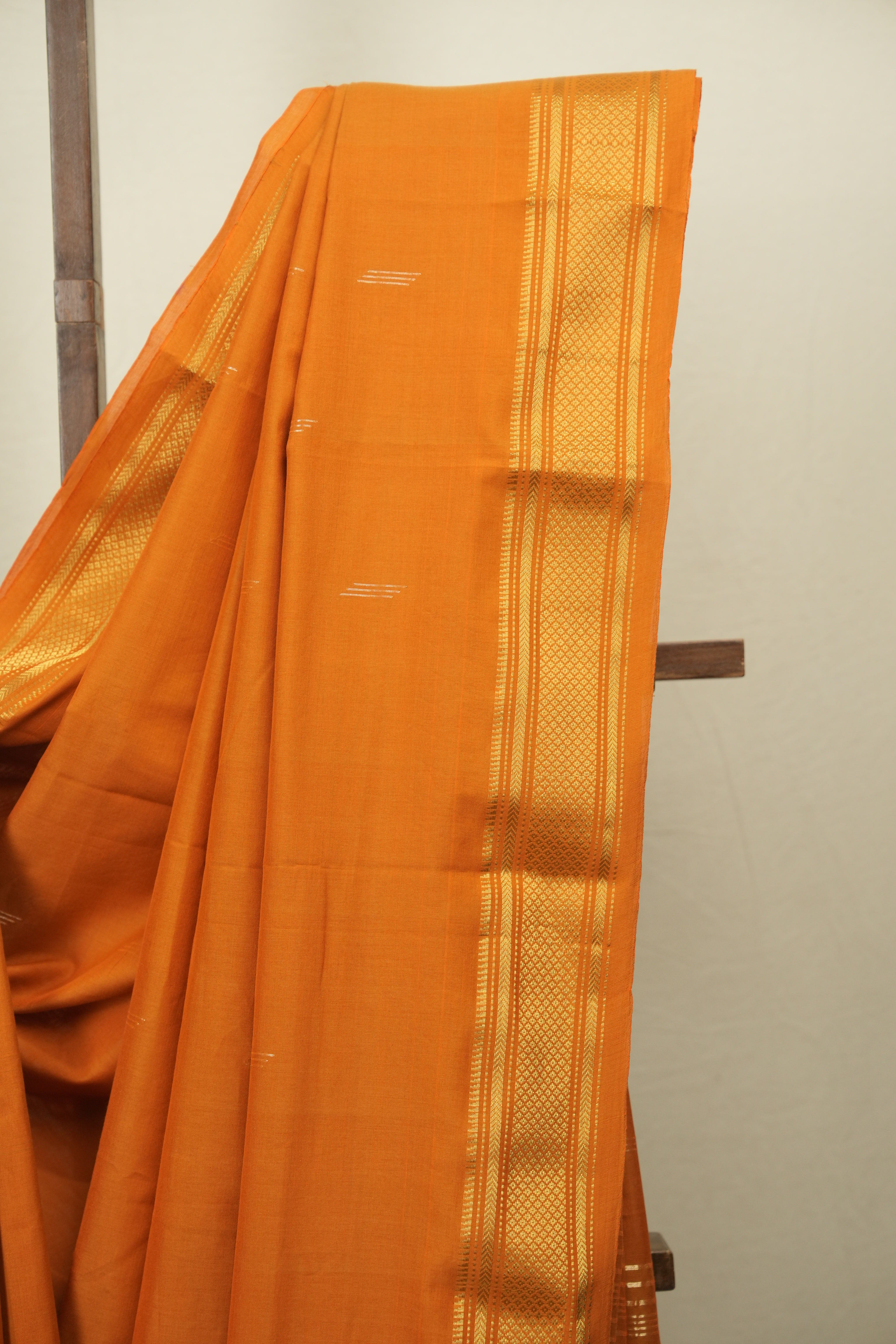Tan Orange Cotton Paithani Saree - SRTOCPS843
