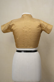 Gold Tissue Silk Plain Blouse - SRDGTSB2